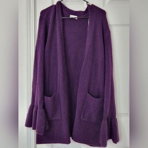 Purple Ava & Viv Sweater with bell sleeves